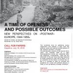 CfP: A time of openness and possible outcomes. New perspectives on “Postwar” Europe (1944-50s)