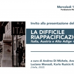 Presentazione volume: “La difficile riappacificazione. Italia, Austria e Alto Adige  nel XX secolo”